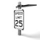Helios Series 24"x30" Solar Powered Flashing MPH Speed Limit Sign